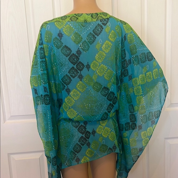 Jones New York Green and Blue Tunic Top - Picture 2 of 8